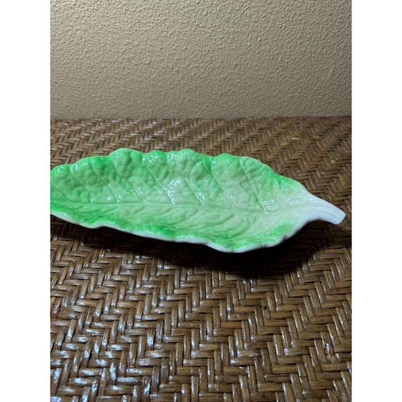 Leaf-Shaped Grimwades Royal Winton Ivory England Ceramic Dish - Picture 2 of 8